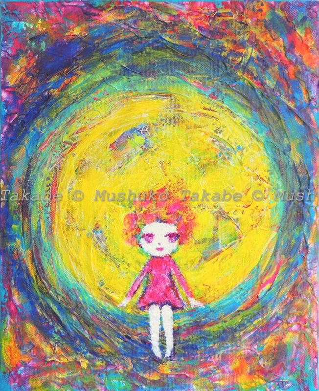 [お月さま] #アート #絵画 #原画
